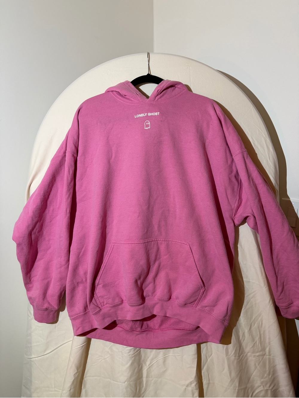 Lonely Ghost Women's Pink Crewneck Hoodie